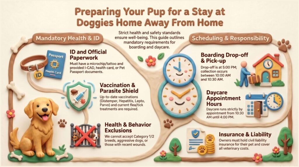 dog boarding requirements France