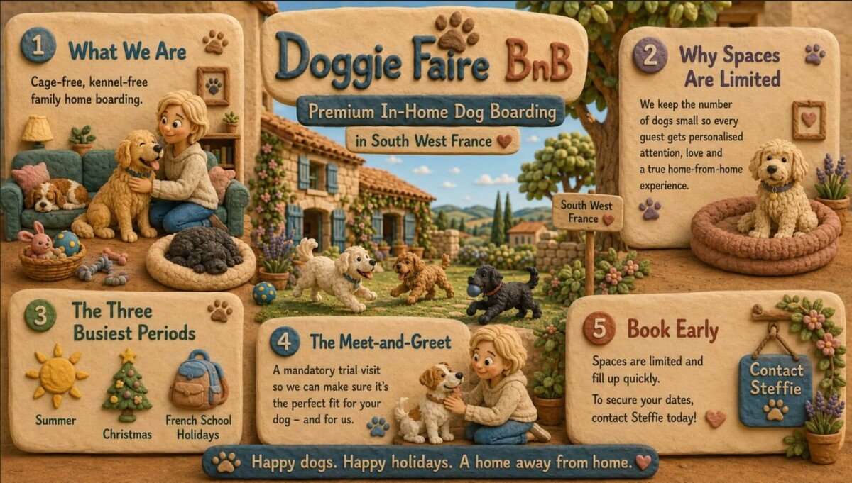 Holiday Season Is Coming — Why In-Home Dog Boarding Books Up Fast in the Quercy